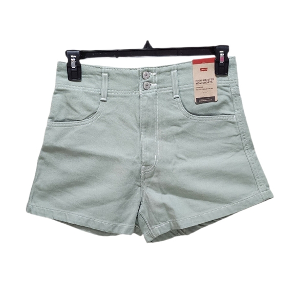 Levi's Women's High Waisted Mom Shorts Vintage-inspired Denim Size 28 Lily Pad - Picture 5 of 9